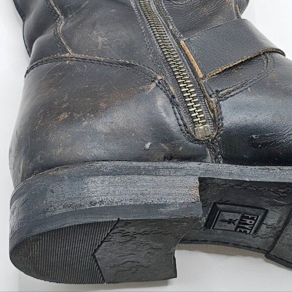 FRYE Veronica Belted Tall Strap Boots US 8 - Picture 7 of 9